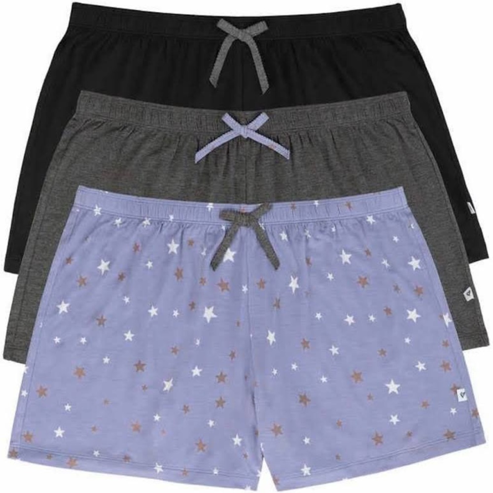 🔥🆕LARGE Jane and Bleecker Ladies' Sleep Short, 3-pack Black